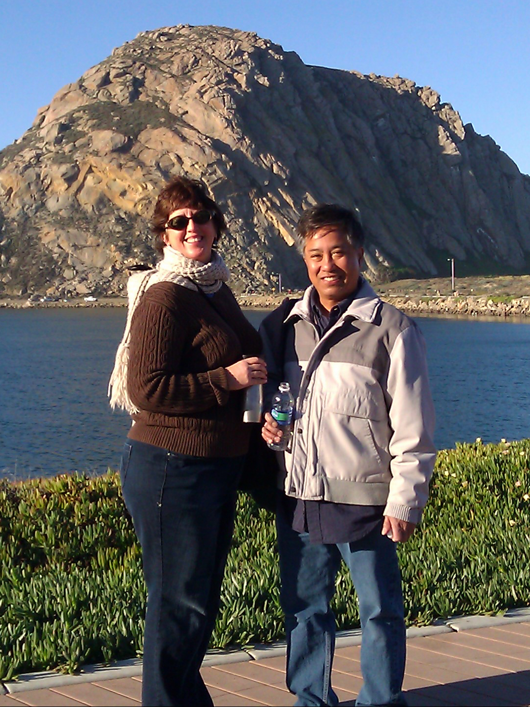 Sue and Ish at Morro Rock